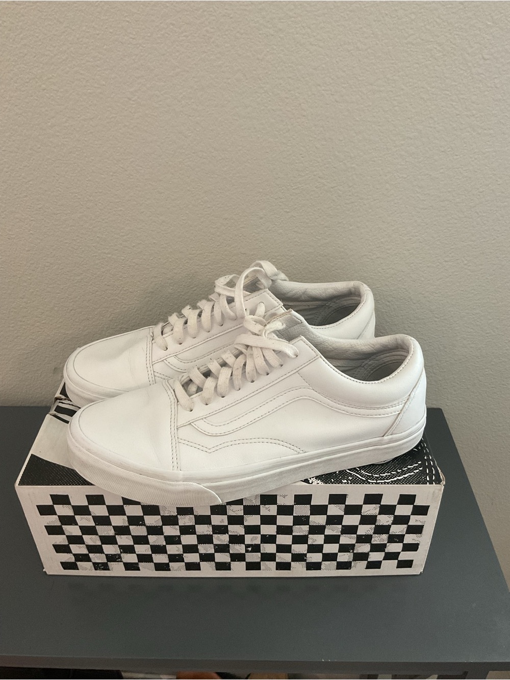 Vans All-White Low Top Sneakers